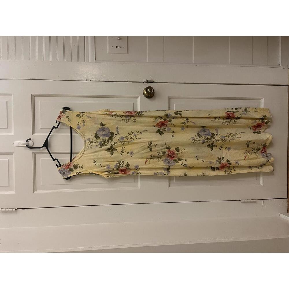 K & Company Yellow Floral Casual Dress Size 12